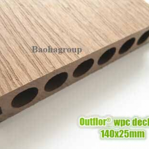 Sàn gỗ nhựa WPC ngoài trời tấm rỗng OBM120-19B